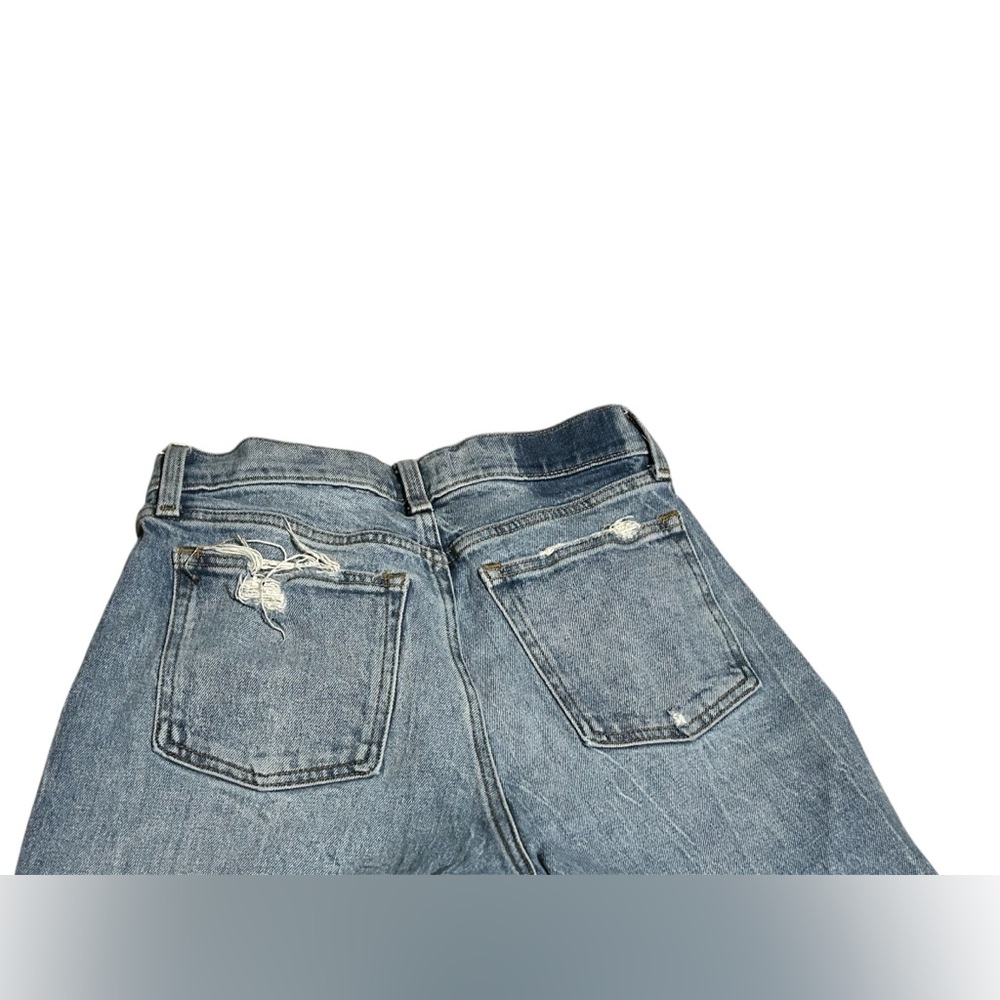 abercrombie&fitch high rise mom light wash lightly distressed jeans women’s 27” - Picture 6 of 11